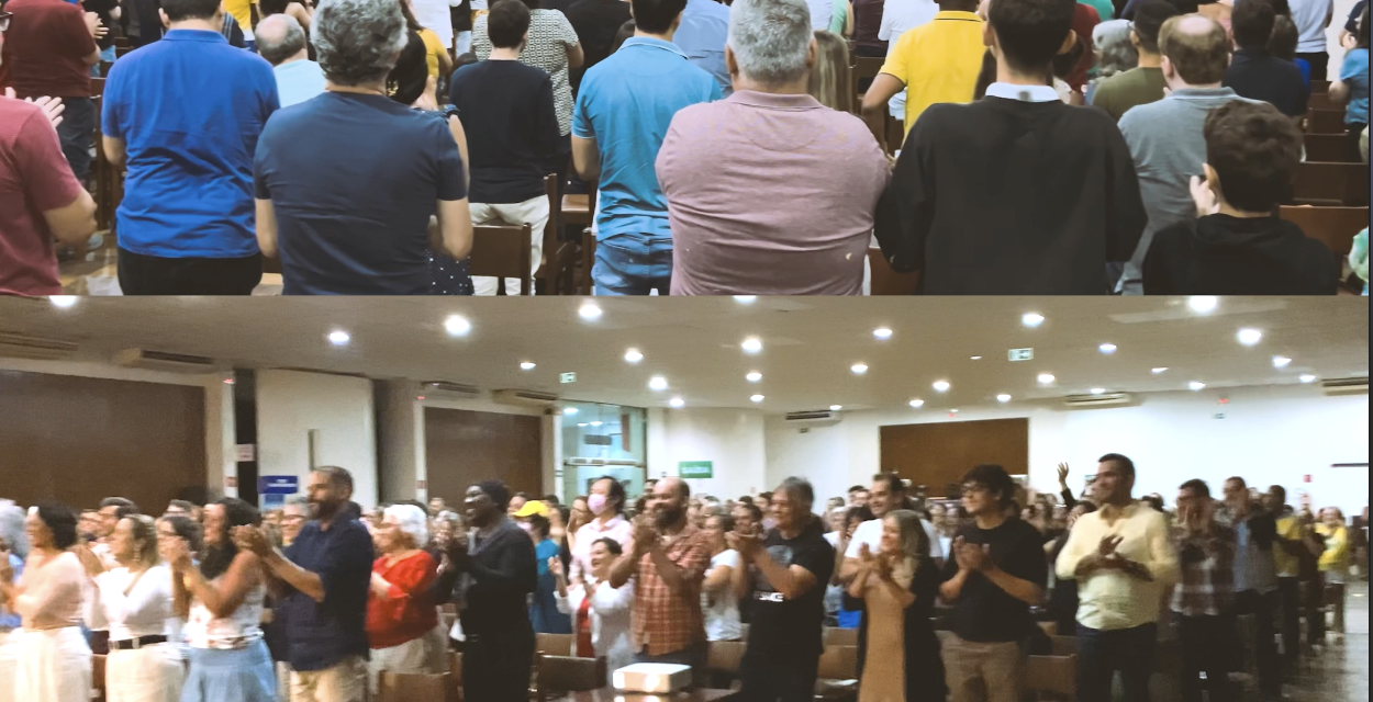 Recepção a Benjamin Teixeira de Aguiar, em sua 1ª palestra pública presencial após 4 anos nos EUA